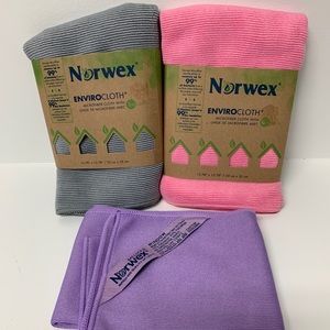 2 new Norwex Envirocloths and a window cloth